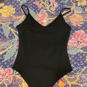 Back Sheer Black Bodysuit